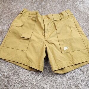 Nike Dept of Nike Archives 1987 Reissue Utility Shorts Mens Large Mustard Gold